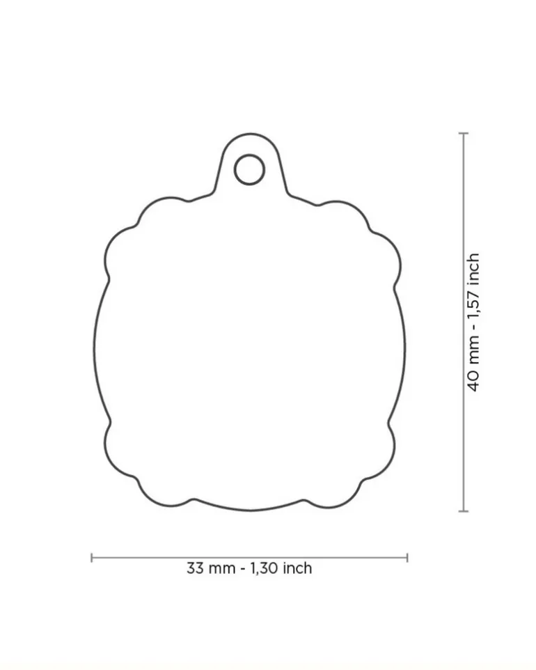 (Not So Scary) Skull Custom Pet ID Tag