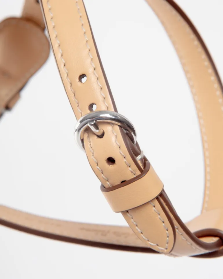 Nuvola Leather Dog Harness in Vanilla (Made in Italy)