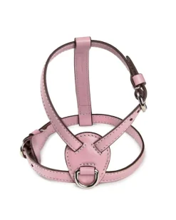Nuvola Leather Dog Harness in Opale Pink (Made in Italy)