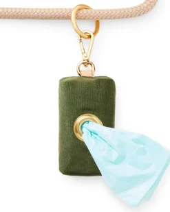 Olive Waxed Canvas Waste Bag Dispenser (Made in the USA)