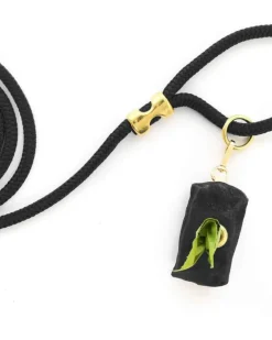 Onyx Waxed Canvas Waste Bag Dispenser (Made in the USA)