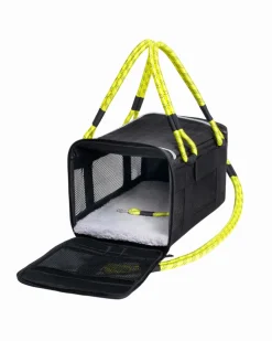 Out-Of-Office Airline Compliant Pet Carrier in Black w/ Neon Yellow (Pro Edition)