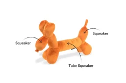 Party Animal Balloon Buddy Squeaky Plush Dog Toy