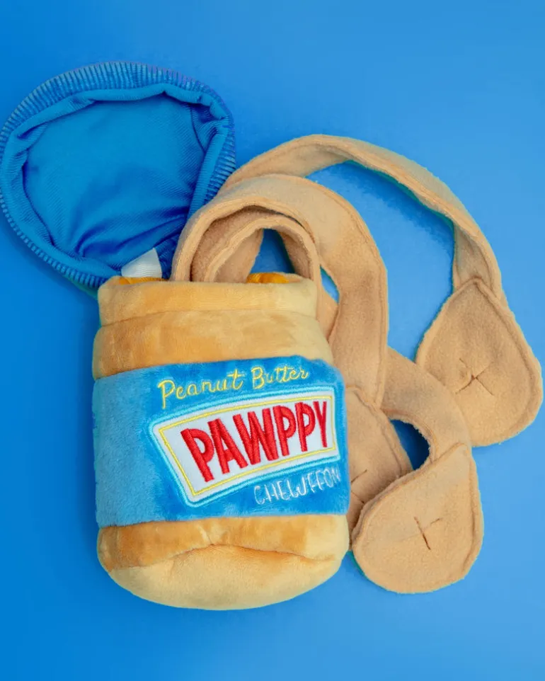 Pawppy Peanut Butter Jar Dog Treat Toy