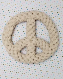 Peace Sign Rope Dog Toy