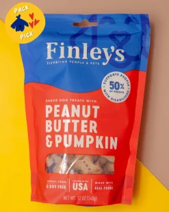 Peanut Butter & Pumpkin Crunchy Dog Biscuits