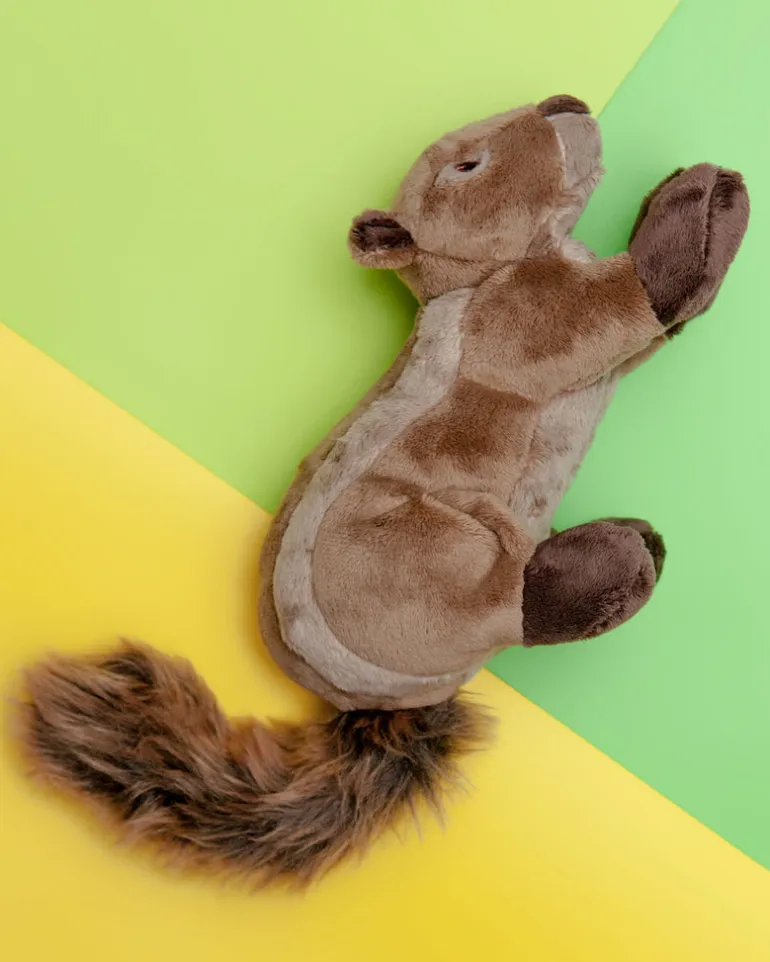 Peanut the Squirrel Squeaky Dog Plush Toy