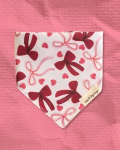 Pink Bows Dog Bandana (Made in the USA) (FINAL SALE)