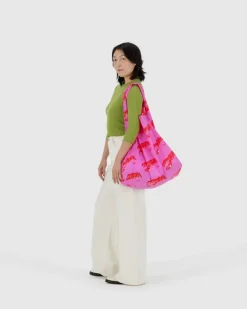 Pink Lobster Big Baggu Reusable Bag (FINAL SALE)