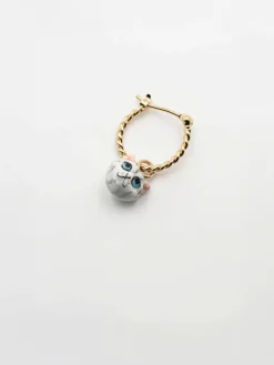 Porcelain Cat Charm Earring