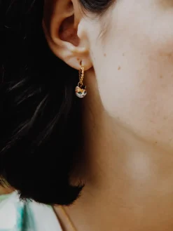Porcelain Cat Charm Earring