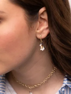 Porecelain Dog Charm Earring