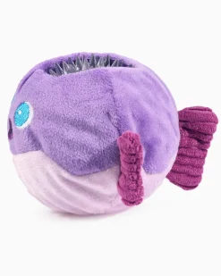 Puffer Fish Plush Squeaky Dog Ball Toy