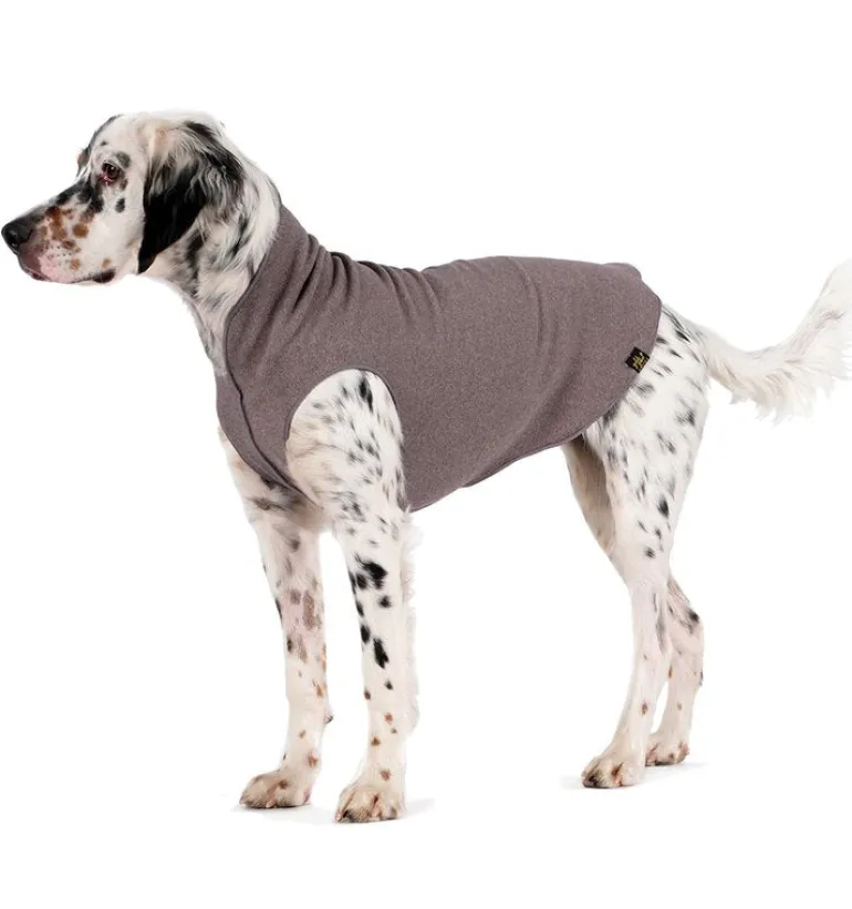 Pullover Stretch Dog Fleece in Charcoal Grey