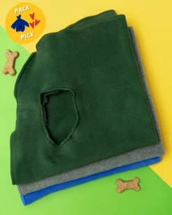 Pullover Stretch Dog Fleece in Hunter Green