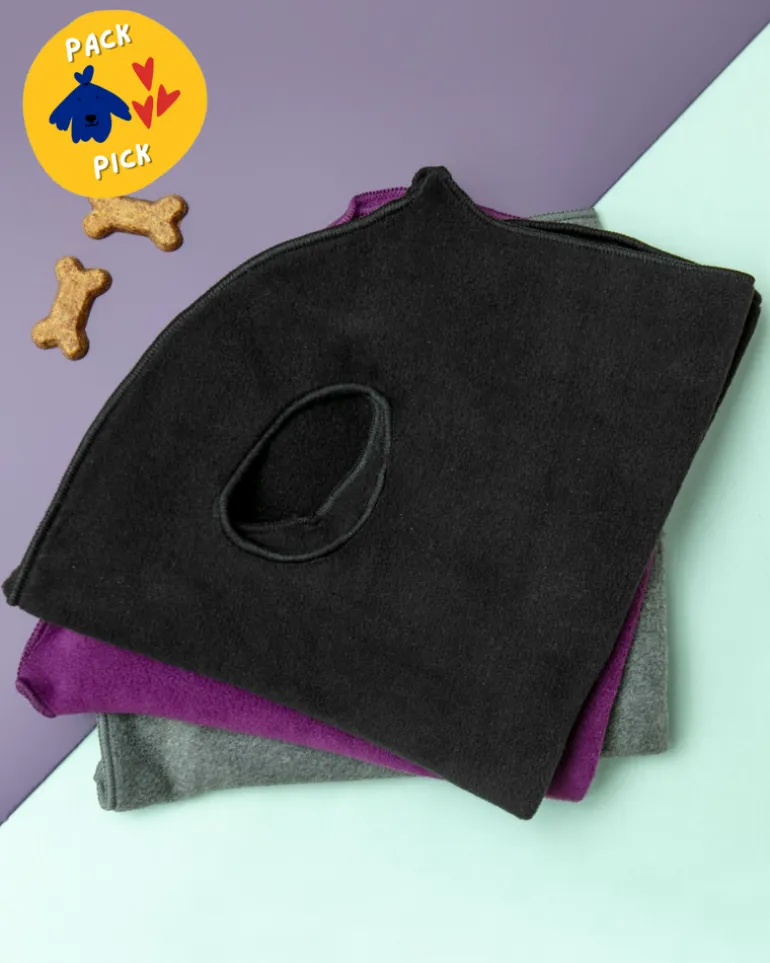 Pullover Stretch Dog Fleece in Black