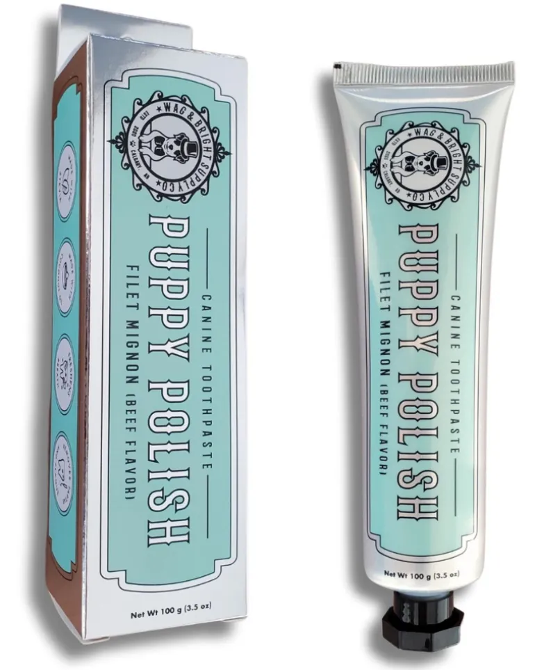 Puppy Polish Dog Toothpaste in Filet Mignon Flavor (Beef)