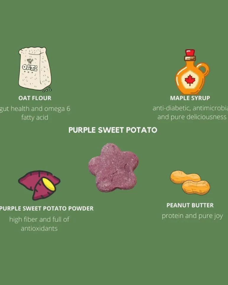 Purple Sweet Potato Dog Biscuit Treats