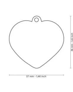 Rainbow Heart Custom Pet ID Tag