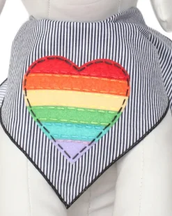 Rainbow Heart Dog Bandana
