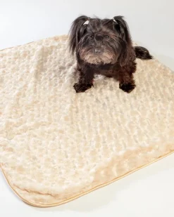 Rosebud Dog Blanket in Tan (Made in the USA)