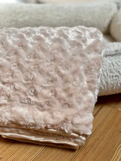 Rosebud Dog Blanket in Tan (Made in the USA)