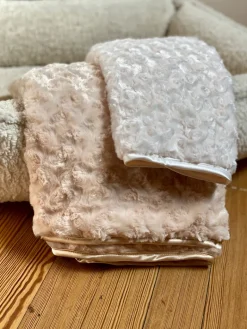 Rosebud Dog Blanket in Tan (Made in the USA)