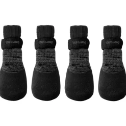 Rubber Dipped Dog Sock Boots in Black