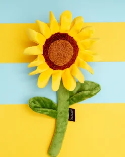 Sassy Sunflower Crinkly Squeaker Dog Toy