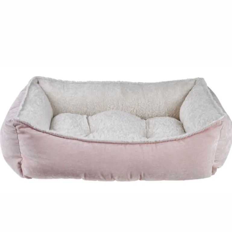 Scoop Bed in Blush & Ivory Sheepskin (Direct-Ship)