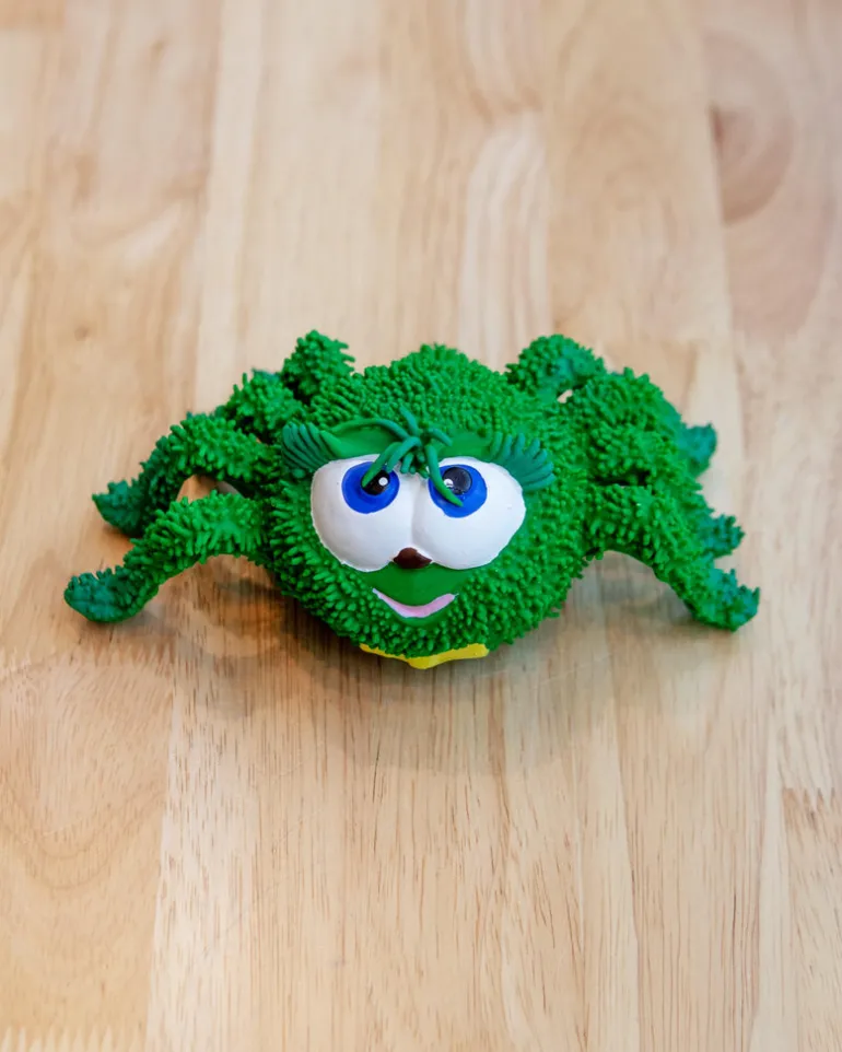 Sensory Spider Rubber Squeaky Dog Toy