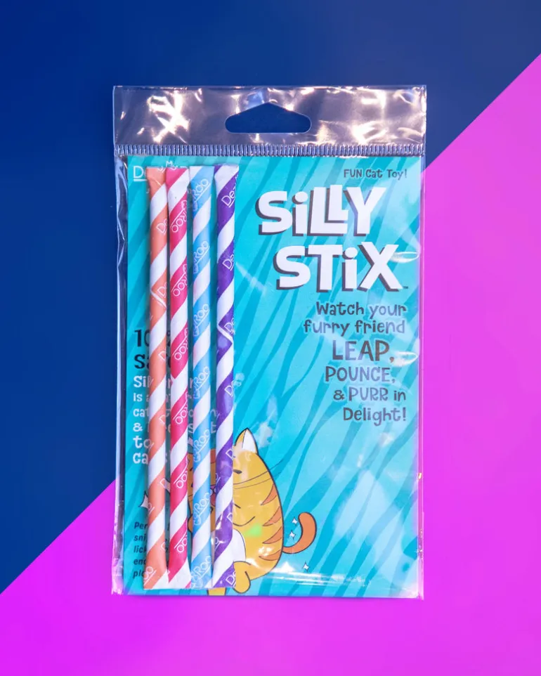 Silly Stix Silvervine Cat Toy (4-Pack) (Made in the USA)