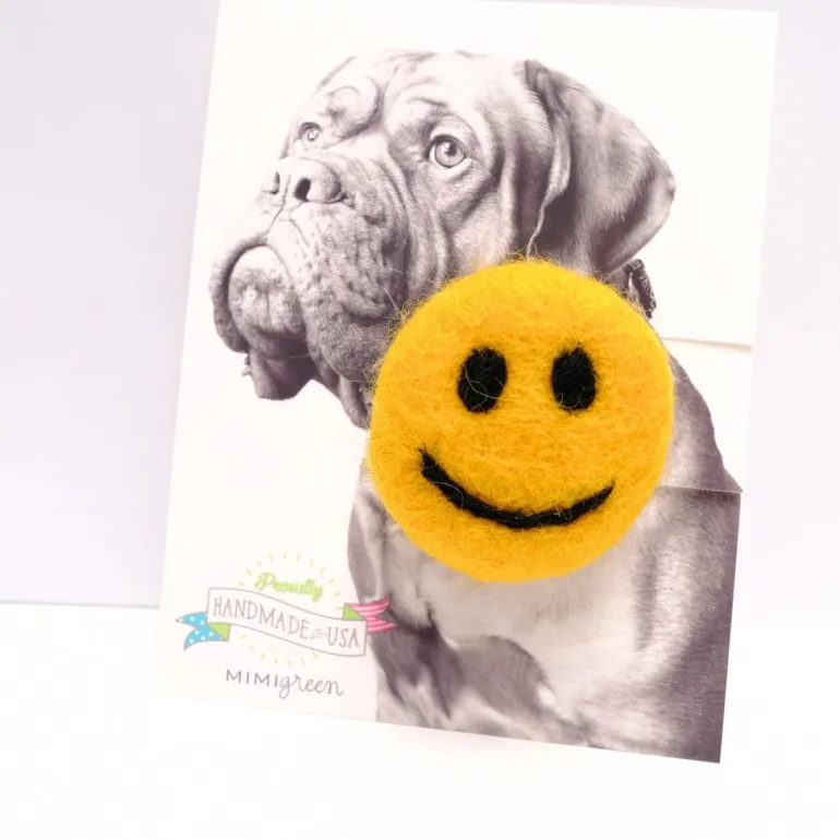 Smiley Face Collar Accessory (Made in the USA)