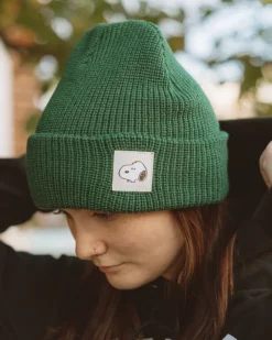 Snoopy Beanie in Forest Green