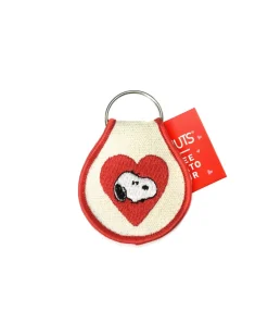 Snoopy Keychain in Doghouse Flower or Red Heart