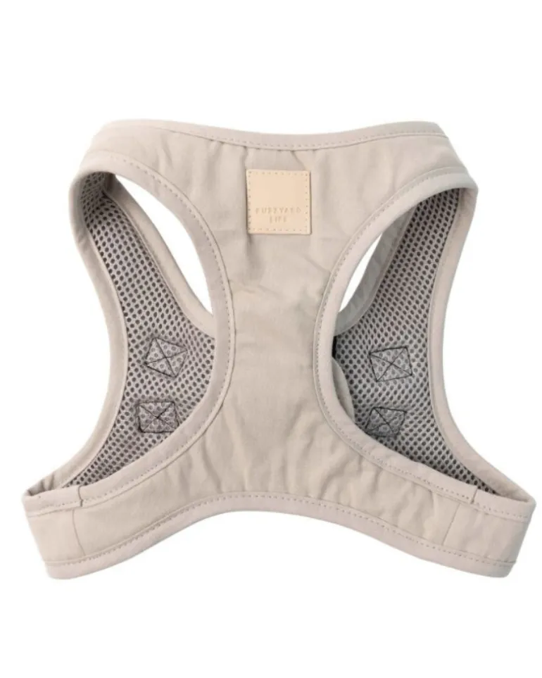 Soft Fabric Step-In Dog Harness in Sandstone