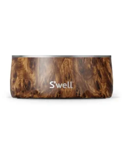 Stainless Steel Dog Bowl in Teakwood