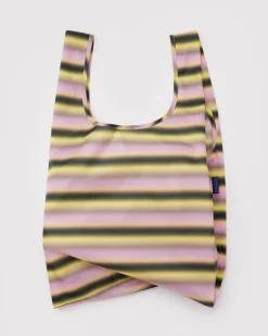 Standard Baggu Reusable Bag in Gradient Stripe Pink & Yellow