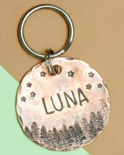 Starry Forest Custom Dog ID Tag (Custom/Drop-Ship) (Made in the USA)