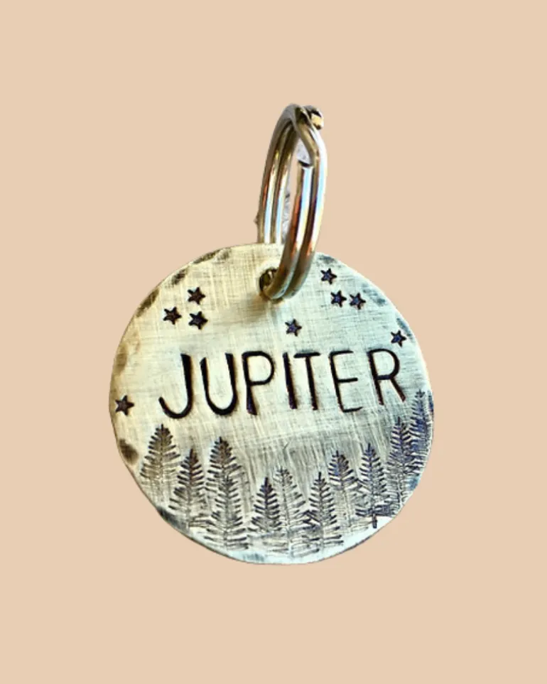 Starry Forest Custom Dog ID Tag (Custom/Drop-Ship) (Made in the USA)