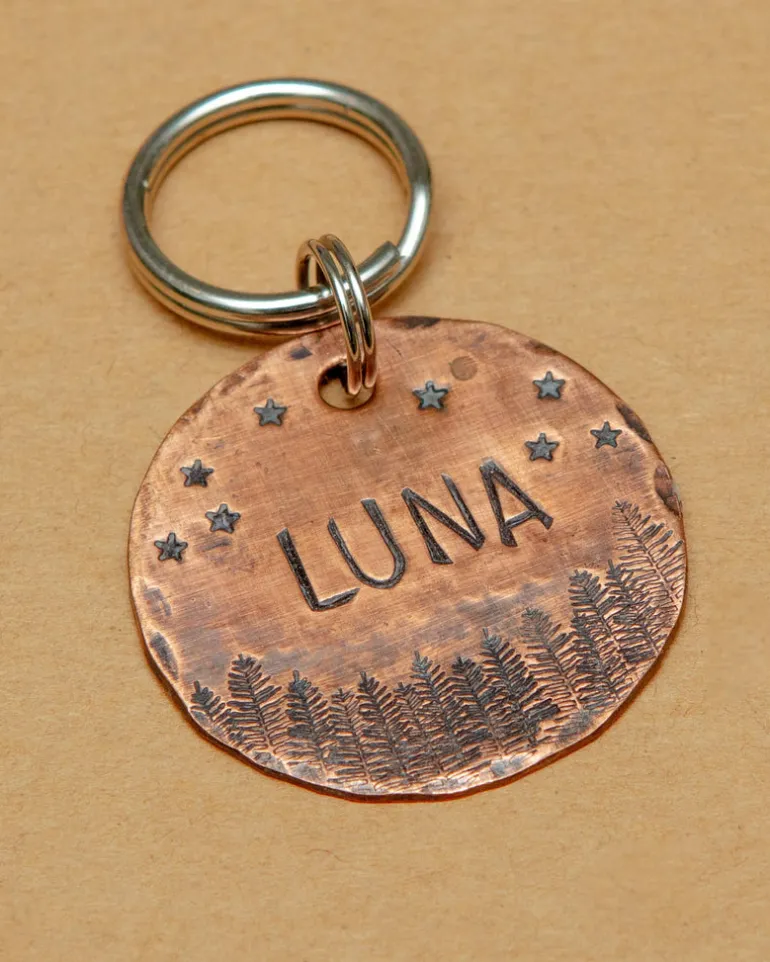 Starry Forest Custom Dog ID Tag (Custom/Drop-Ship) (Made in the USA)