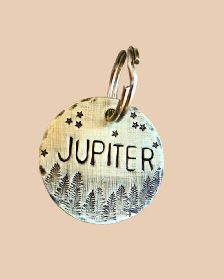 Starry Forest Custom Dog ID Tag (Custom/Drop-Ship) (Made in the USA)