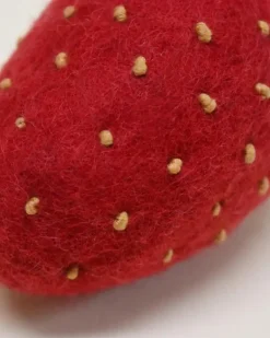 Strawberry Wool Cat Toy