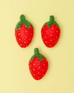 Strawberry Wool Cat Toy