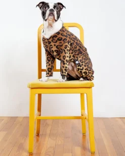 Stretch Fleece Onesie in Leopard (Made in the USA, DOG & CO. + GOLD PAW Exclusive!)