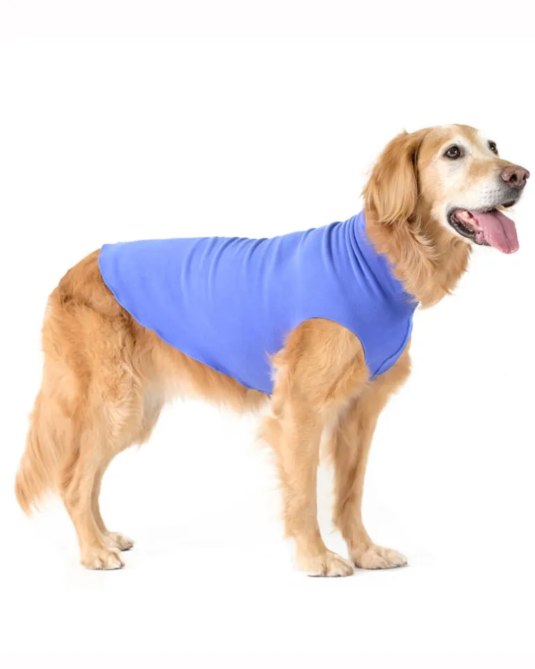 Stretch Fleece Pullover in Cornflower Blue