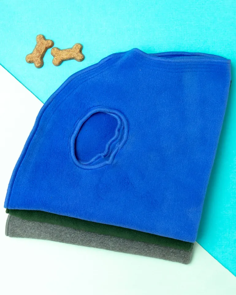 Stretch Fleece Pullover in Cornflower Blue