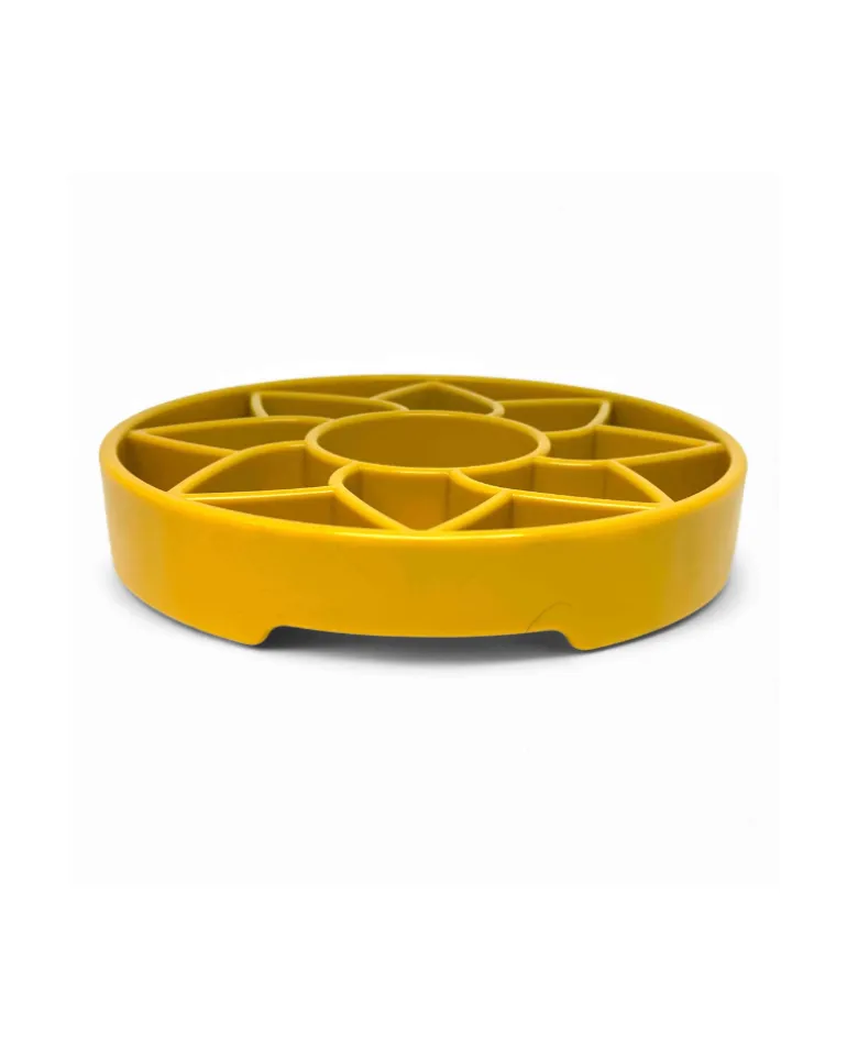 Sunflower Shallow Slow Feeder Tray for Dogs (Made in the USA)
