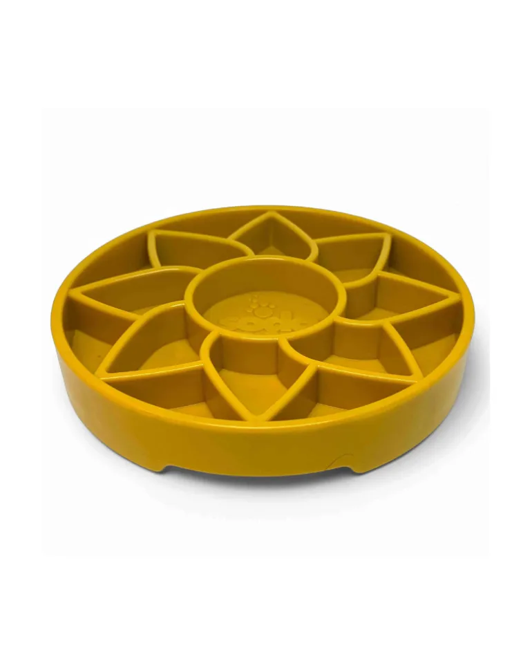 Sunflower Shallow Slow Feeder Tray for Dogs (Made in the USA)