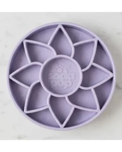 Sunflower Softie eTray Slow Feeder Dog Bowl & Soft Shallow Lick Mat (Made in the USA)